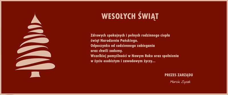 Życzenia z okazji świąt Bożego Narodzenia